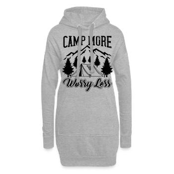 Camping Wohnmobil Van Vintage im Wohnwagen Caravan - Hoodie-Kleid - Grau meliert - Vorne