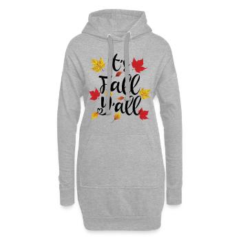 It's Fall Y'all - Autumn Lover - Hoodie-Kleid - Grau meliert - Vorne