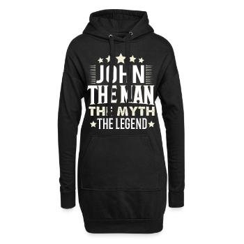 John - Hoodie-Kleid - Schwarz - Vorne