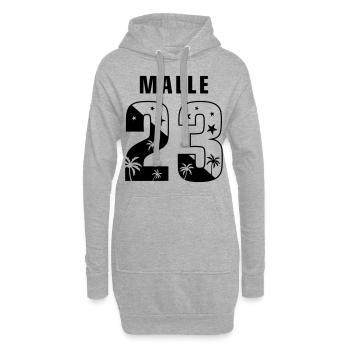 Malle 23 - Hoodie-Kleid - Grau meliert - Vorne