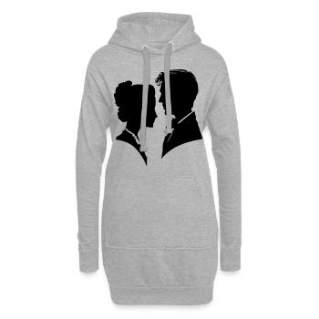 Ehepaar Hochzeit Couple Heirat - Hoodie-Kleid - Grau meliert - Vorne