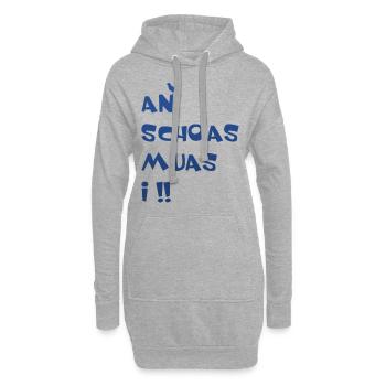 An Schoas muas i, Bayern, Spruch, Rebell - Hoodie-Kleid - Grau meliert - Vorne