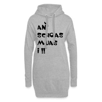 An Schoas muas i - Hoodie-Kleid - Grau meliert - Vorne