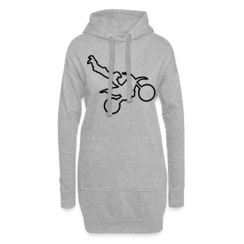 Motorrad Cross Freestyle Moto Trace - Hoodie-Kleid - Grau meliert - Vorne