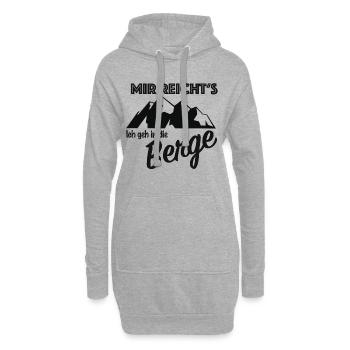 In die Berge Natur Wandern Outdoor Wanderer Alpen - Hoodie-Kleid - Grau meliert - Vorne