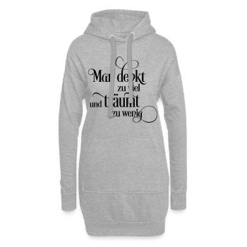 Traum - Hoodie-Kleid - Grau meliert - Vorne