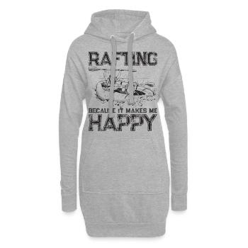 Rafting Is My Favorite Sport Boot fahren Berge - Hoodie-Kleid - Grau meliert - Vorne