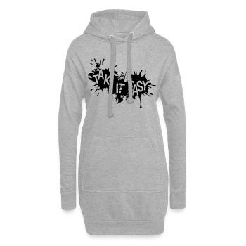 farbe tropfen graffiti klecks spritzer take it log - Hoodie-Kleid - Grau meliert - Vorne