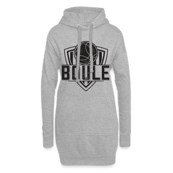 Boulespieler Boule Kugeln für Bouler Petanque - Hoodie-Kleid - Grau meliert - Vorne