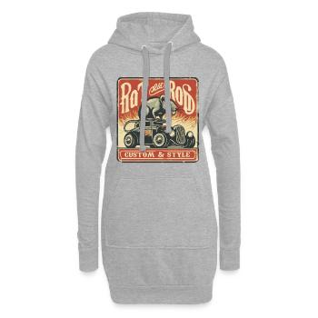 Chemise Ratsking Ratlook – Style rustique personnalisé - Sweat-shirt à capuche long Femme - gris chiné - Devant