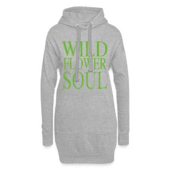 Wildflower Soul – Naturliebhaber Spirit - Hoodie-Kleid - Grau meliert - Vorne