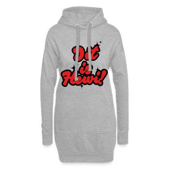 Dit Is Hewi – Lustiges Berliner Sprüche Design - Hoodie-Kleid - Grau meliert - Vorne