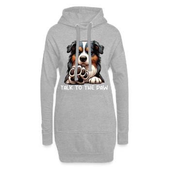 Talk To The Paw Australian Shepherd Aussie Aussies - Hoodie-Kleid - Grau meliert - Vorne