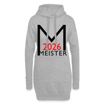 Meister 2026 Meisterschaft - Hoodie-Kleid - Grau meliert - Vorne