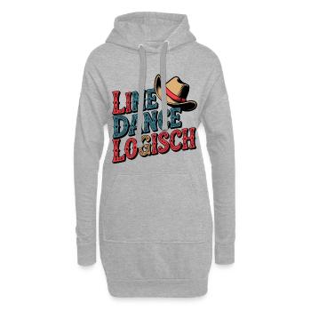 Line Dance Logisch - Hoodie-Kleid - Grau meliert - Vorne