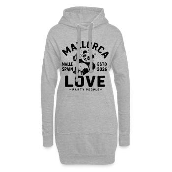 Malle 2026 Fête Peuples Malle Love - Sweat-shirt à capuche long Femme - gris chiné - Devant