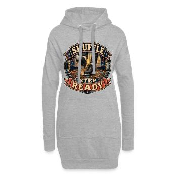 PAS DE PAS PRÊT - Sweat-shirt à capuche long Femme - gris chiné - Devant