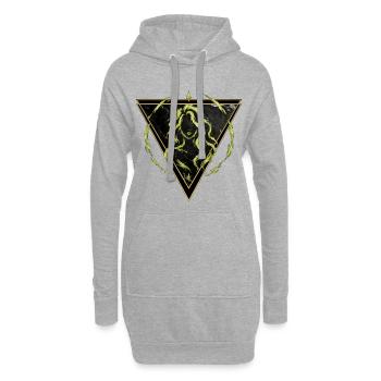 Jungfrau Erdzeichen – Tierkreis von Kék-Ina - Hoodie-Kleid - Grau meliert - Vorne