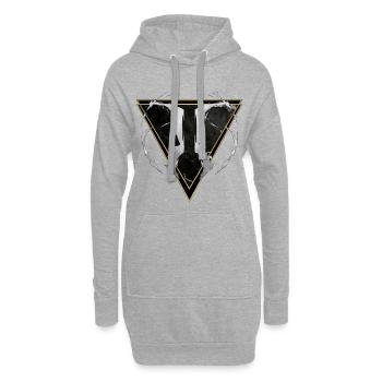 Zwillinge Luftzeichen – Tierkreis von Kék-Ina - Hoodie-Kleid - Grau meliert - Vorne
