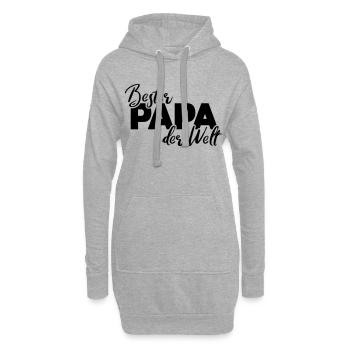 bester papa der welt - Hoodie-Kleid - Grau meliert - Vorne