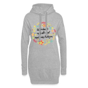 Ich Beobachte Euch Alle Und Mache Mir Notizen - Hoodie-Kleid - Grau meliert - Vorne