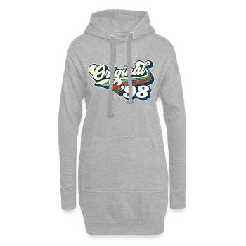 Original '98 - Sweat-shirt à capuche long Femme - gris chiné - Devant