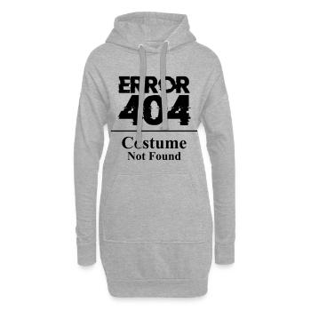Error 404 Costume not found Kostüm Halloween Party - Hoodie-Kleid - Grau meliert - Vorne