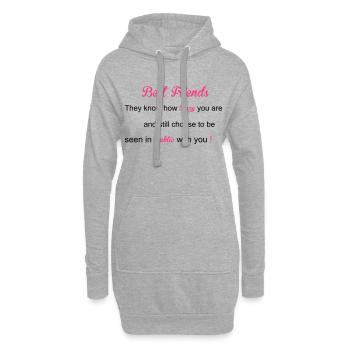 Best Friends - Sweat-shirt à capuche long Femme - gris chiné - Devant