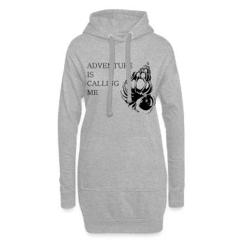 téléphone palourdes - Sweat-shirt à capuche long Femme - gris chiné - Devant