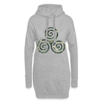 keltisches symbol triskele e 226 - Hoodie-Kleid - Grau meliert - Vorne