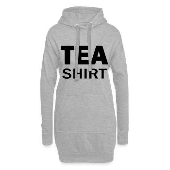 Teeshirt - Hoodie-Kleid - Grau meliert - Vorne
