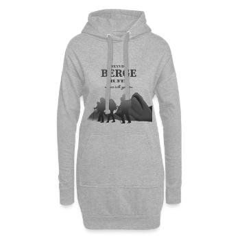 Bergsteigen - Hoodie-Kleid - Grau meliert - Vorne