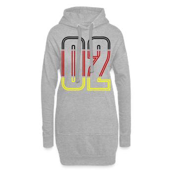 2 Zahl symbol Germany - Hoodie-Kleid - Grau meliert - Vorne