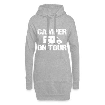 Camping - Sweat-shirt à capuche long Femme - gris chiné - Devant