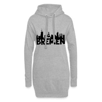 Brême horizon - Sweat-shirt à capuche long Femme - gris chiné - Devant