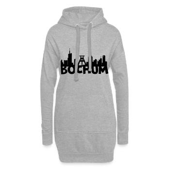 Bochum Skyline - Hoodie-Kleid - Grau meliert - Vorne