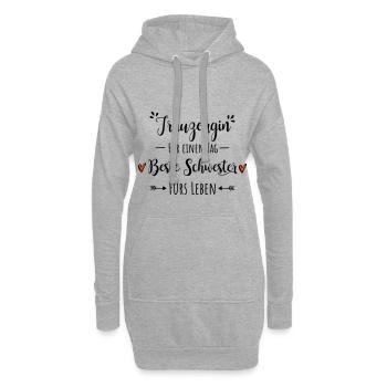 Trauzeugin Beste Schwester Dankeschön Geschenk - Hoodie-Kleid - Grau meliert - Vorne