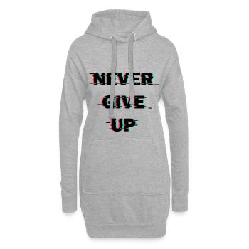 never give up krissel - Hoodie-Kleid - Grau meliert - Vorne