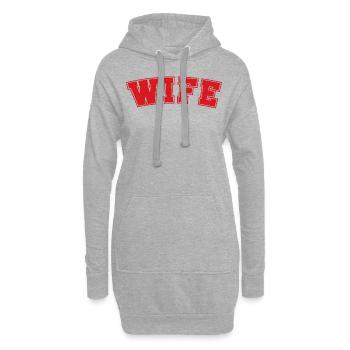 Ehefrau - Hoodie-Kleid - Grau meliert - Vorne