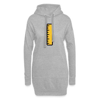 Lineal Mathe Geometrie Schule - Hoodie-Kleid - Grau meliert - Vorne