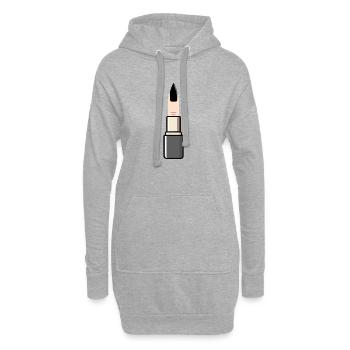 Fingerlipstick Goth - Hoodie-Kleid - Grau meliert - Vorne