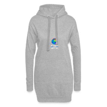 Go Planet It's Your Earth Day Rainbow - Hoodie-Kleid - Grau meliert - Vorne
