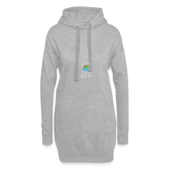 Go Planet It's Your Earth Day Rainbow - Hoodie-Kleid - Grau meliert - Vorne