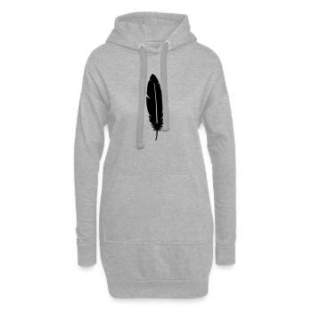 Silhouette de plumes - Sweat-shirt à capuche long Femme - gris chiné - Devant