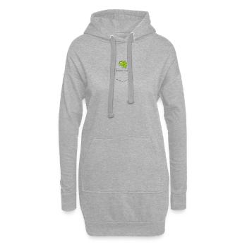 ver de poche - Sweat-shirt à capuche long Femme - gris chiné - Devant