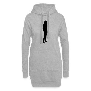 Silhouette silhouette silhouette - Sweat-shirt à capuche long Femme - gris chiné - Devant