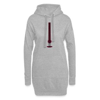 Gitarre Körper guitar body - Hoodie-Kleid - Grau meliert - Vorne