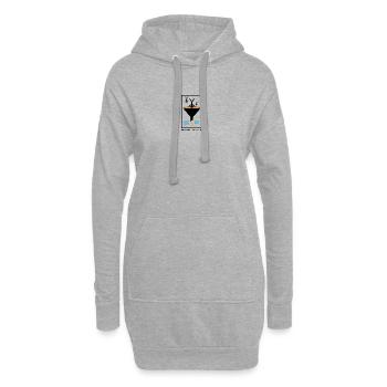 Petits filtres - Sweat-shirt à capuche long Femme - gris chiné - Devant