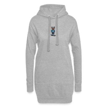 Yorkshire Terrier Skater - Hoodie-Kleid - Grau meliert - Vorne