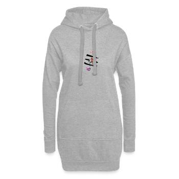 Retro X Bitcoin Crypto Satoshis Symbole 21 - Sweat-shirt à capuche long Femme - gris chiné - Devant